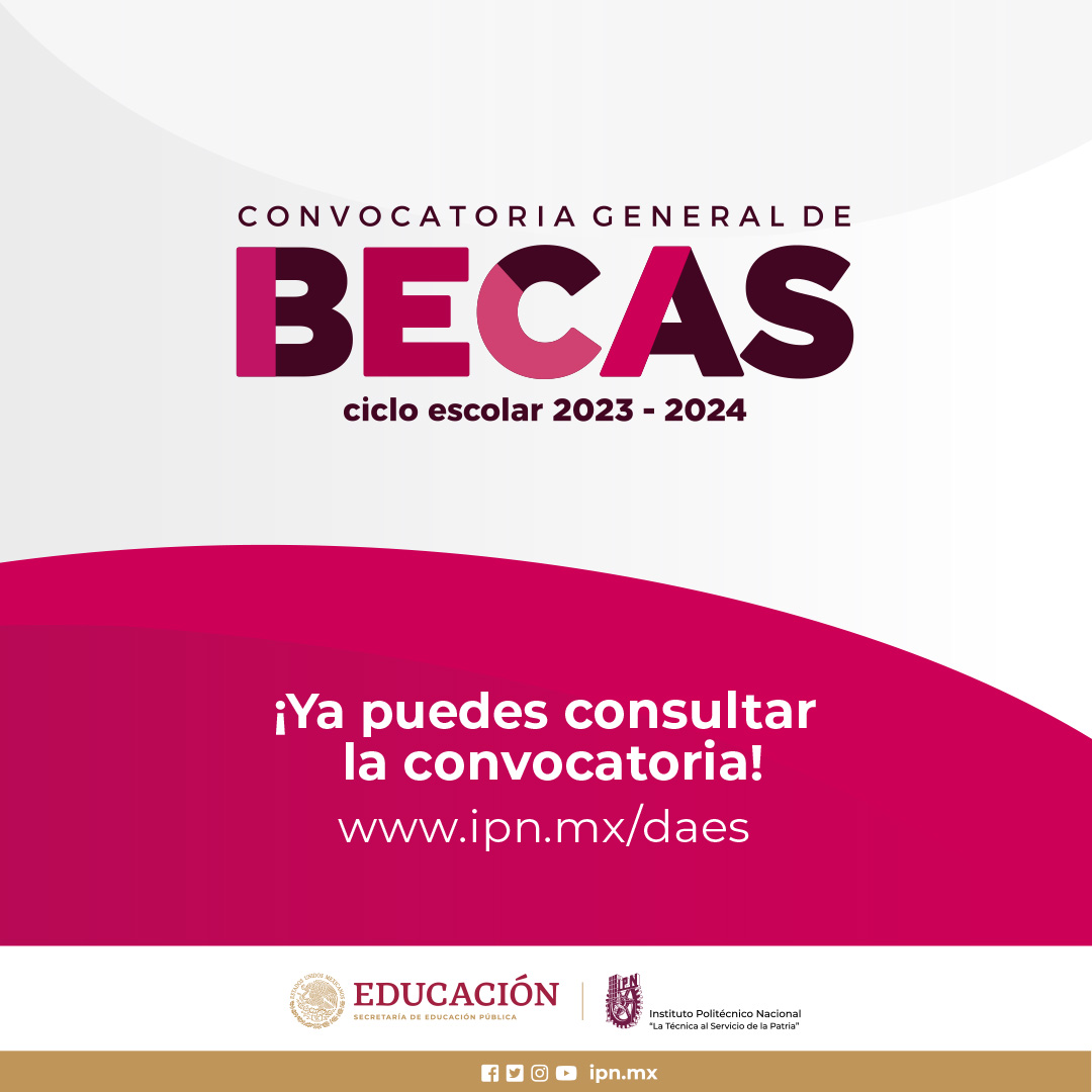 IPN_MX's tweet photo. ¡Seguimos impulsando sueños! Ya puedes consultar las convocatorias para las becas del ciclo escolar 2023-2024 en https://t.co/5CyilSYY4i

 ¡Ponte atento y que no se te pasen las fechas!

#Becas https://t.co/C3XrJ1HuWC