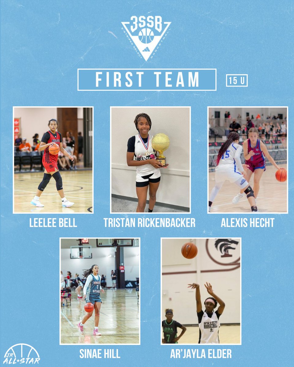 JrAllStarBB's tweet photo. 𝟑𝐒𝐒𝐁 𝐂𝐇𝐀𝐌𝐏𝐈𝐎𝐍𝐒𝐇𝐈𝐏𝐒 𝐀𝐋𝐋-𝐓𝐎𝐔𝐑𝐍𝐀𝐌𝐄𝐍𝐓 𝐓𝐄𝐀𝐌𝐒

Check out our 3SSB Championships First Team (15u)! @3SSBGCircuit 

🔗 https://t.co/fMVx59sbbe

@LeeleeBell2026 @tristan20261 @AlexisHecht @Sinaehill4 @ar_jayla @MinnesotaStars @LadyJetsBBclub @LadyPUSHVA @ETGmwgbb