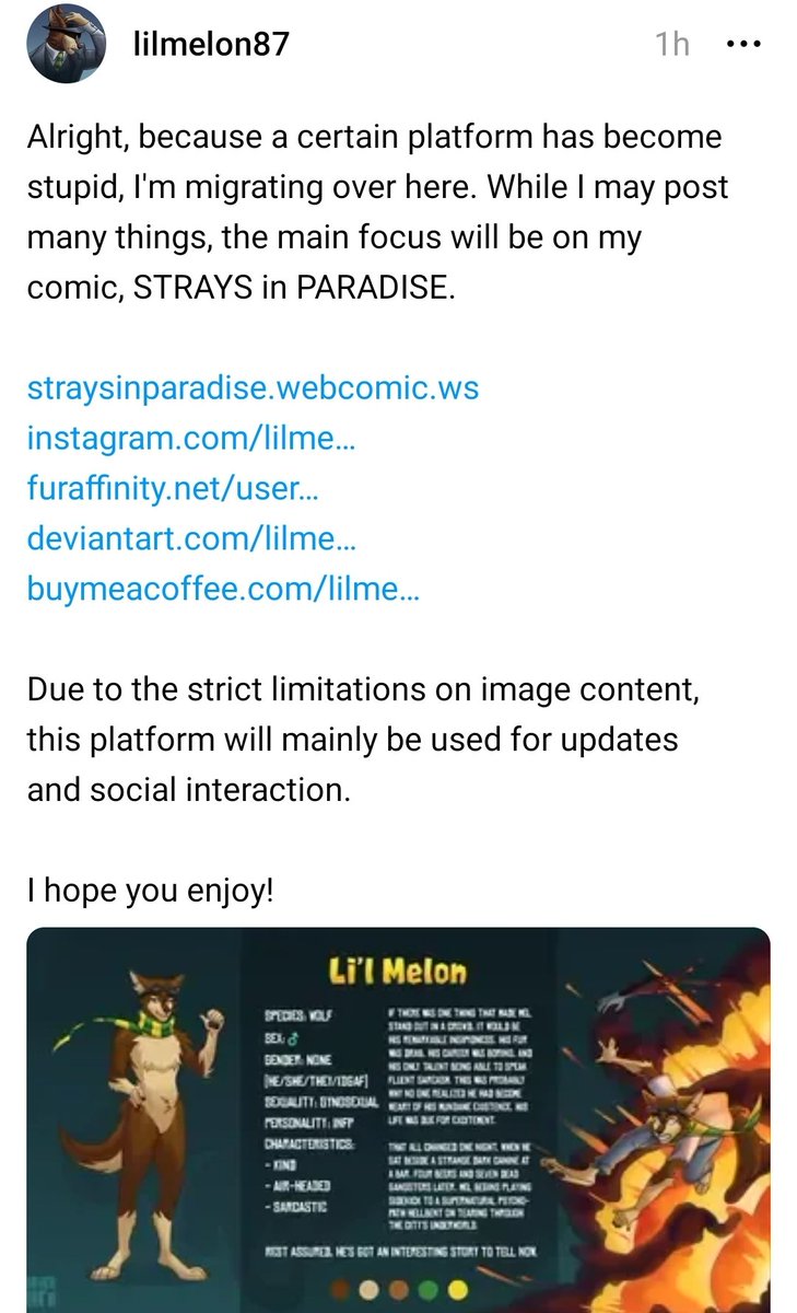 SiPcomic's tweet photo. Correction: become stupidER

Anywho, if you're looking to keep up with my comic, gimme a follow over there!

@/lilmelon87

I'll keep this account open for now. We'll see how things play out, yeah? Yeah. https://t.co/1537rYwGjA