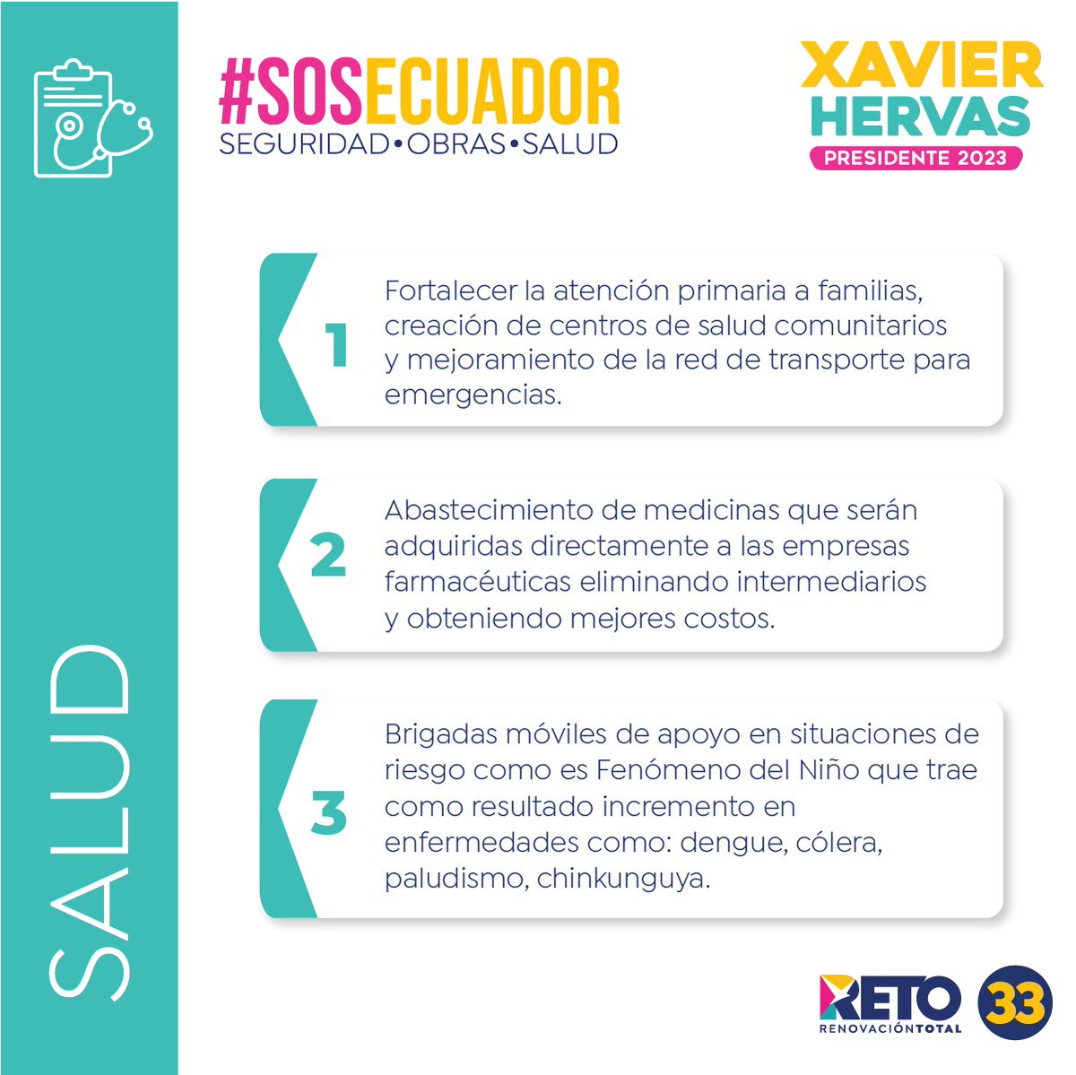 xhervas's tweet photo. ▶️Ecuador necesita un #PlanSOS que resuelva los problemas más urgentes de la ciudadanía: seguridad, obras, empleo y salud. 🇪🇨Yo asumo el RETO. ¿Lo asumes tú? 💪
Conoce en detalle nuestro plan de Gobierno a través de la página https://t.co/8Bx0Gp2y25✅
#SOSEcuador #XavierHervasPresidente2023