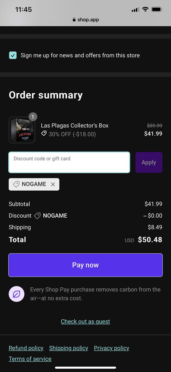 OfWar27's tweet photo. @Nogame4321 It came in today from being a preorder back in April I used your code but I don’t think it works for preorders but at least I tried 😂 https://t.co/oA1gLrY8U6