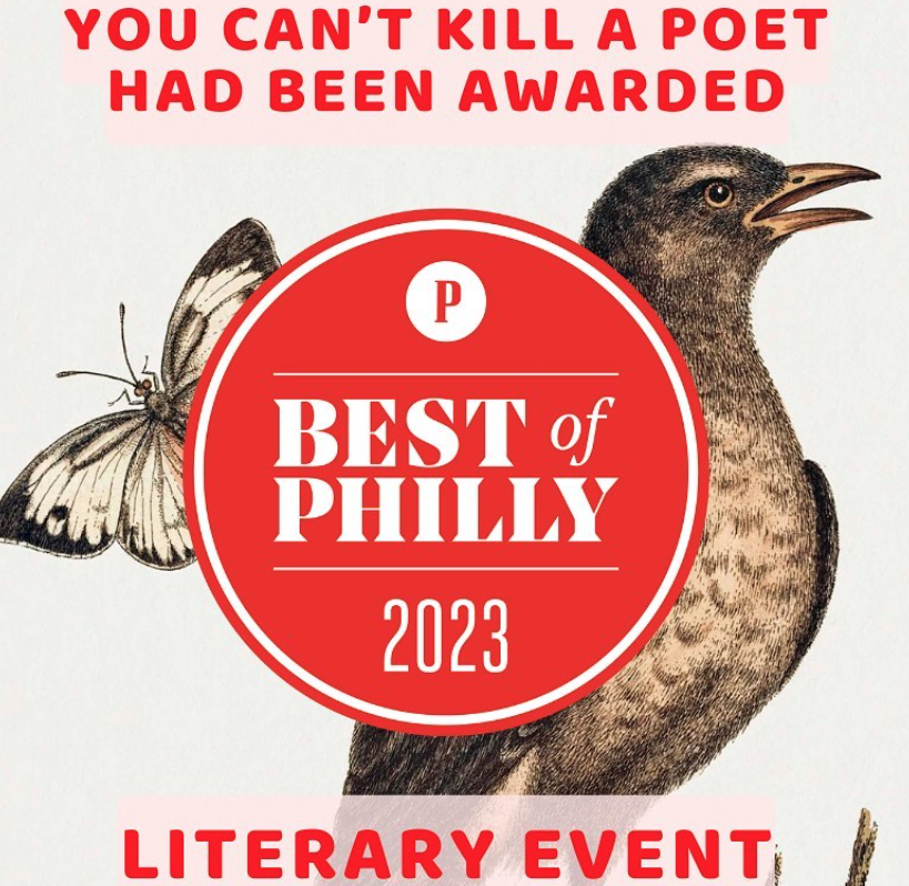 FreeLibrary's tweet image. Congratulations to the amazing "You Can't Kill a Poet" reading series, currently sponsored by our pals at @FumoFamLibrary and held at Tattooed Mom, on being named the @phillymag #BestOfPhilly2023 Best Literary Event! Details here: ow.ly/cFmq50PnZk2
