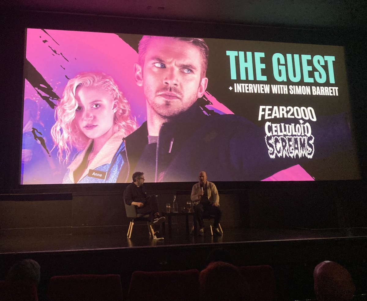 Great to see <a href="/craigimann/">Craig Ian Mann</a> interviewing Simon Barrett about The Guest for @SHUfear2000 #Fear2000