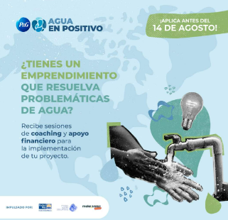 ¡Aplica a Agua en Positivo!
Un desafío virtual de 3 días en donde junto con otros emprendedores podrás fortalecer tu emprendimiento o idea de negocio.
L@s ganadores podrán ganar: apoyo de pre-incubación, coaching y financiamiento de hasta $60,000 MXN
👉 aguaenpositivo.com