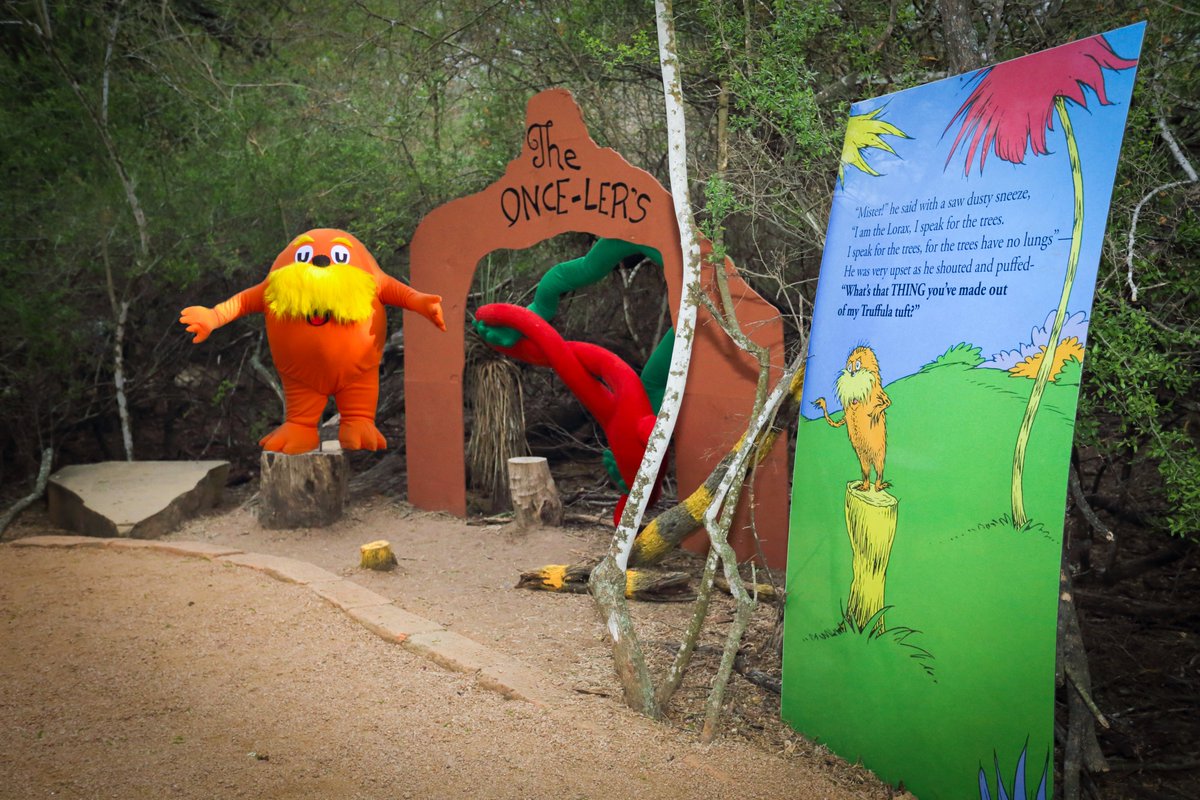 The LORAX invites you to the Quinta trail on Saturday, 8 am to 5 pm. Kids receive a FREE book marker and coloring sheets.  Learn the moral lesson of the Lorax by reading the book on the trail with your family