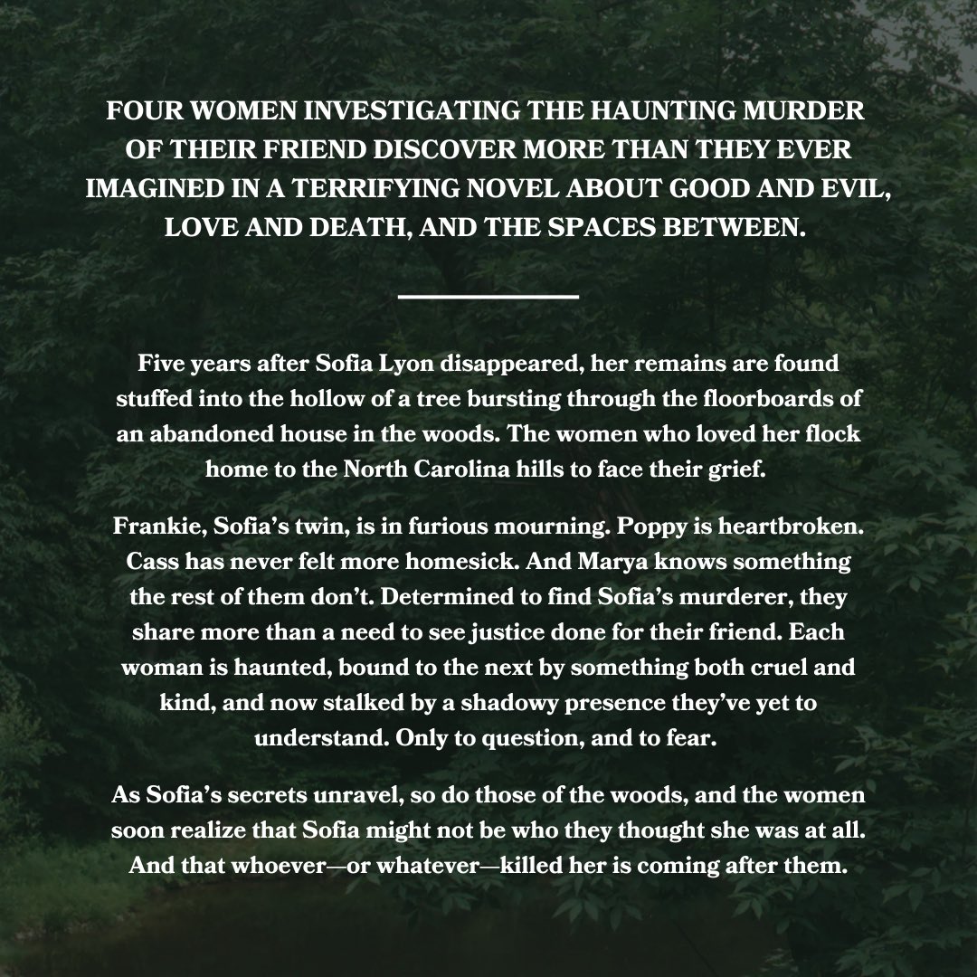 WE ATE THE DARK is a Southern Gothic literary horror novel that is as much an exploration of grief and witchy terror as it is a celebration of queer platonic love, Sapphic desire, and sisterhood 🖤🌿 it publishes 3/5/24 and it’s available for preorder now: mallorypearson.com