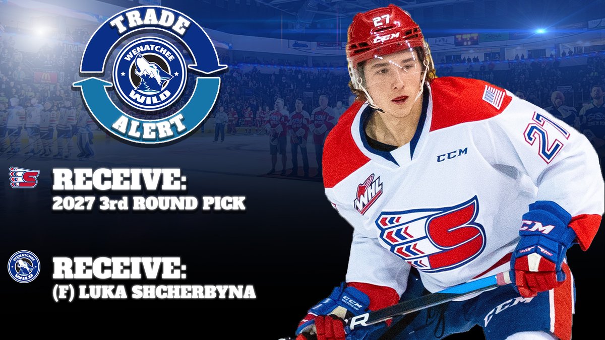 We did say additions earlier, right? More than one? 😀 Luka Shcherbyna is joining the #WildFamily today from Spokane as well! Welcome, Luka!

🔄️ wenatcheewildhockey.com/article/wild-a…

#RestoreTheRoarWHLstyle