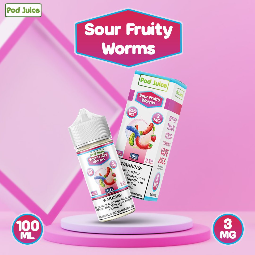 Indulge in Pod Juice's Sour Fruity Worms e-liquid from the TFN Series. 

Prepare to be impressed! Grab yours now 😍 buff.ly/3KmS09h

#SourFruityWorms #Juice #vape #vapelife #vapeporn #vapenation #vapefam #vapeon #vapecommunity #vape #vapelife #vapeporn #vapenation