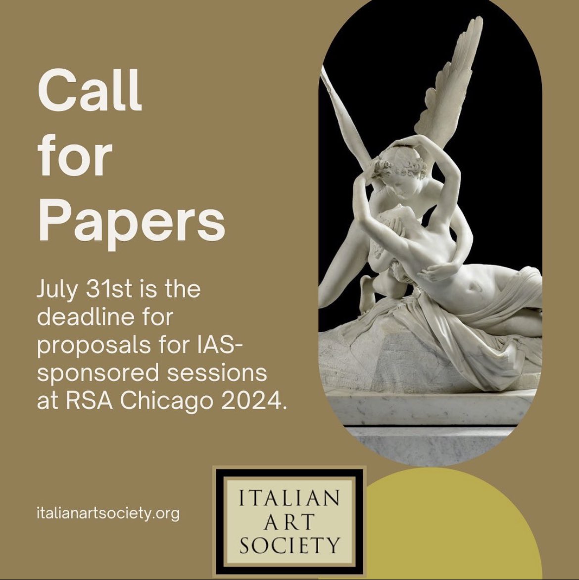 The deadline to send a paper proposal for one of our IAS-sponsored sessions is approaching! Head over to italianartsociety.org/2023/06/cfp-ia… to learn more!