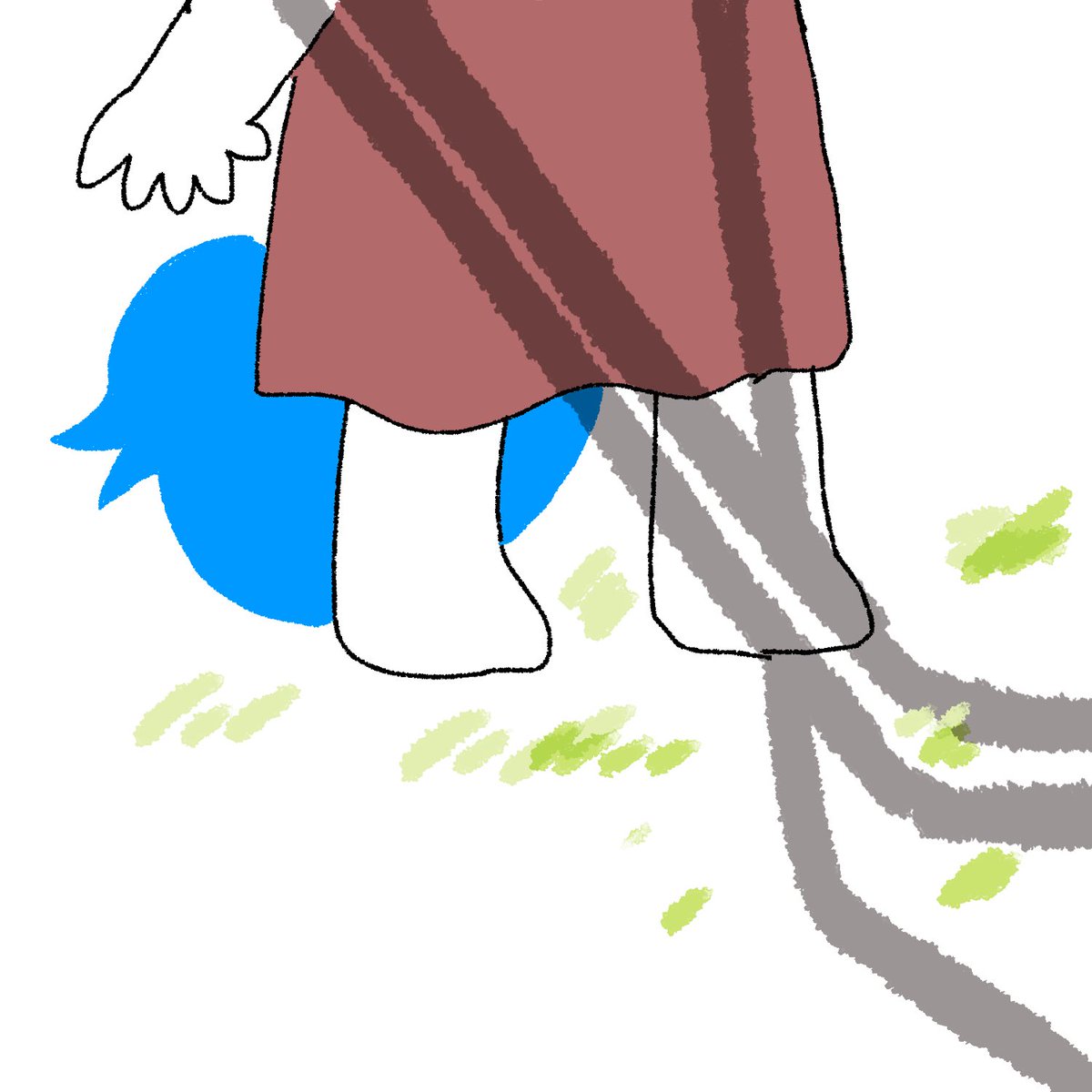 「何もいないったら!」|ワルノリのイラスト