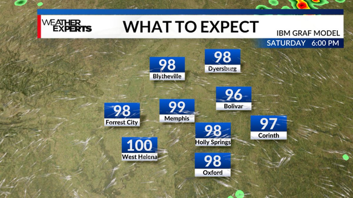 Forecast for tomorrow afternoon.