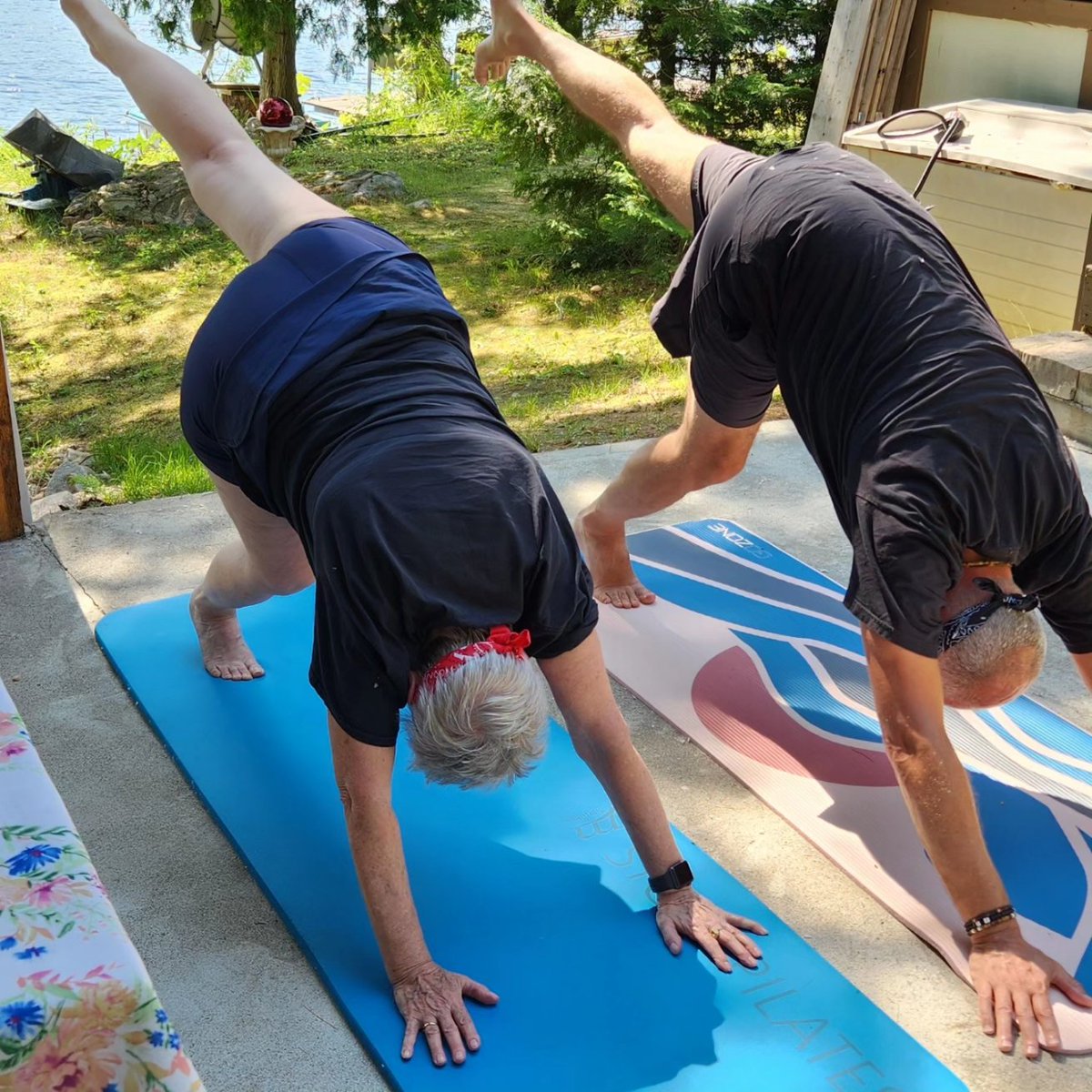 RevKev47223's tweet image. SO THRILLED!! Got a DDPY workout with my Auntie Sue at the camp I grew up as a little kid! 

I&apos;m so proud watching her OWN HER LIFE!!
@DDPYoga #ddpyworks