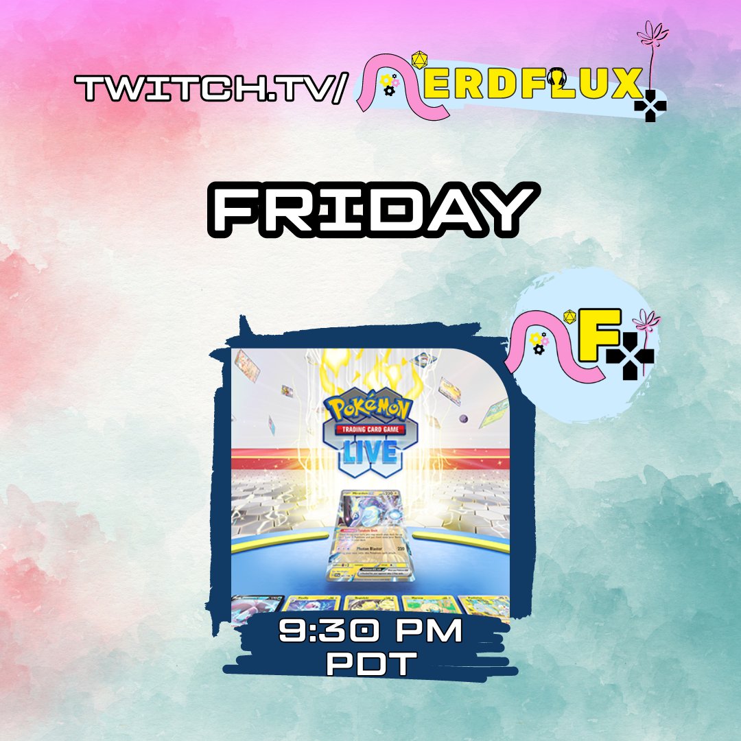 NerdFlux's tweet photo. It's another #TCG Fridayyy! Join me #live tonight at 9:30 Pacific! We'll be playing our usual #Banette #Drifloon #Gardevoir deck. Hope to see you there!

Link in reply.

#twitch #streamer #smallstreamer #pokemon #tcglive #trans #lgbtq https://t.co/jIX2YRNlxC