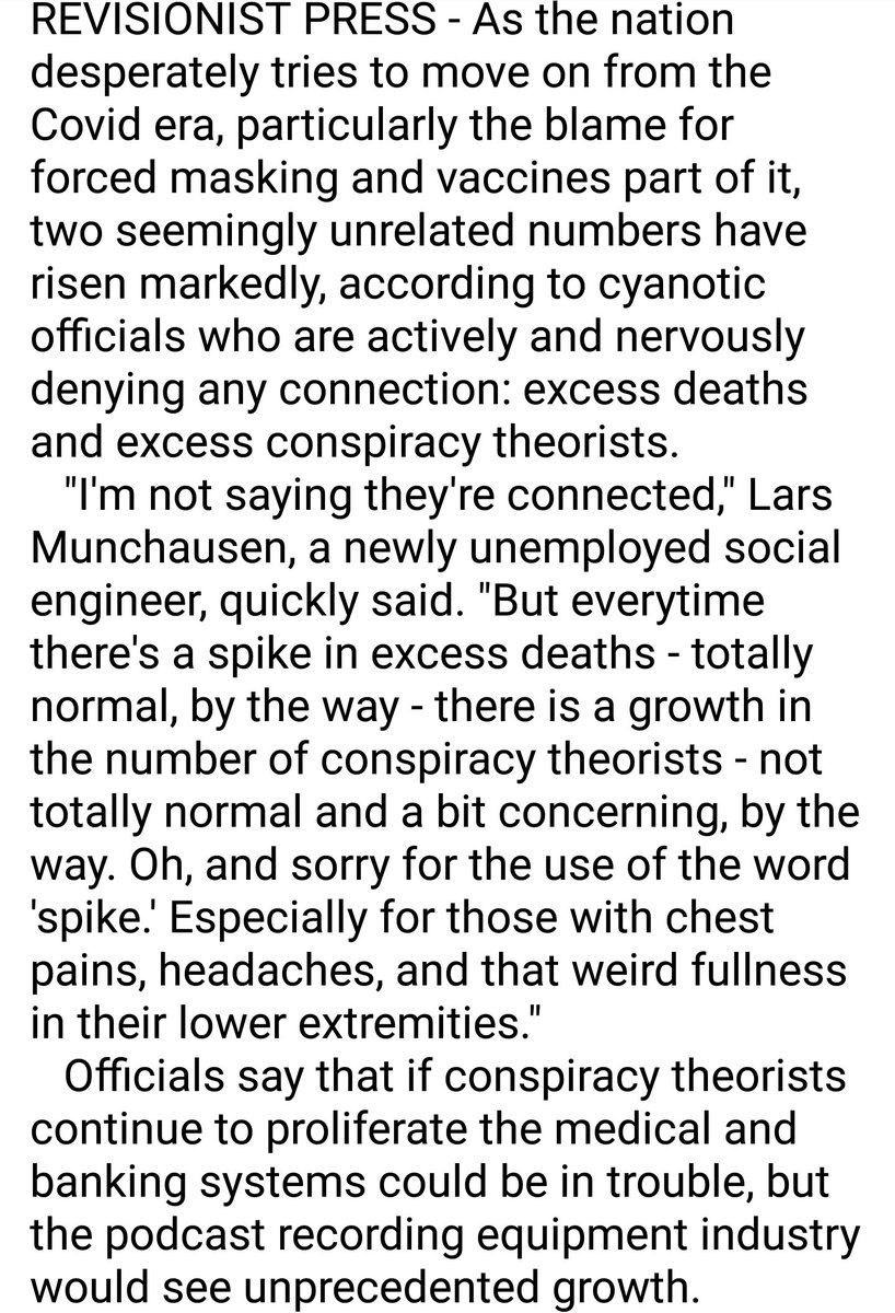 Person33SaTiRe's tweet image. Rise In Excess Deaths Equals Rise In Excess Conspiracy Theorists