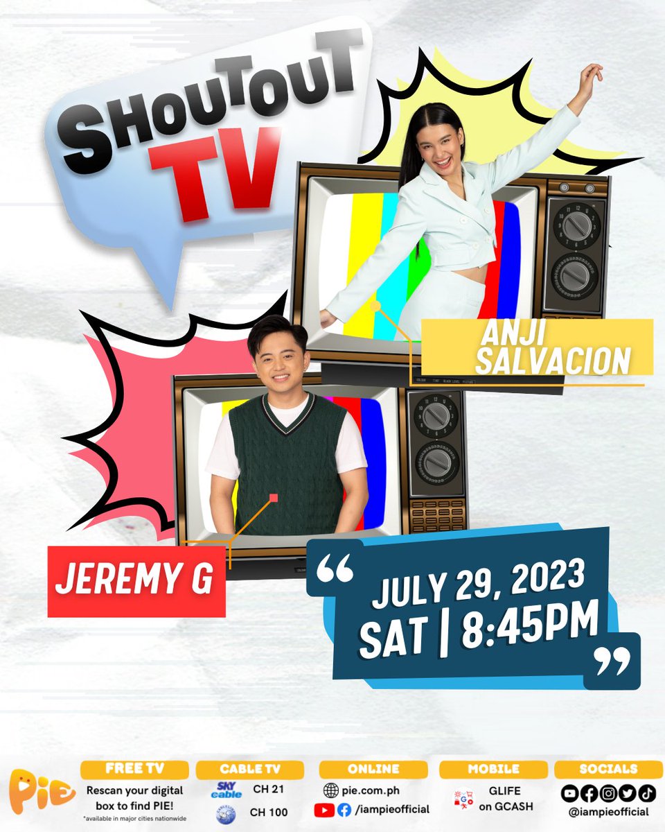 iampieofficial's tweet photo. SHOUT OUT TV HOSTS!

G na sina Jeremy G at Anji Salvacion makasama ang KatroPIEs sa bardagulan at shawtawt! Maki-tambay na sa SHOUT OUT TV!

📺 SHOUT OUT TV
 📅 SAT &amp; SUN | 8:45PM
🔗 https://t.co/rGIfe6f54Y
🌐 https://t.co/7nz8e6mybW https://t.co/mjx6Kg1GlH