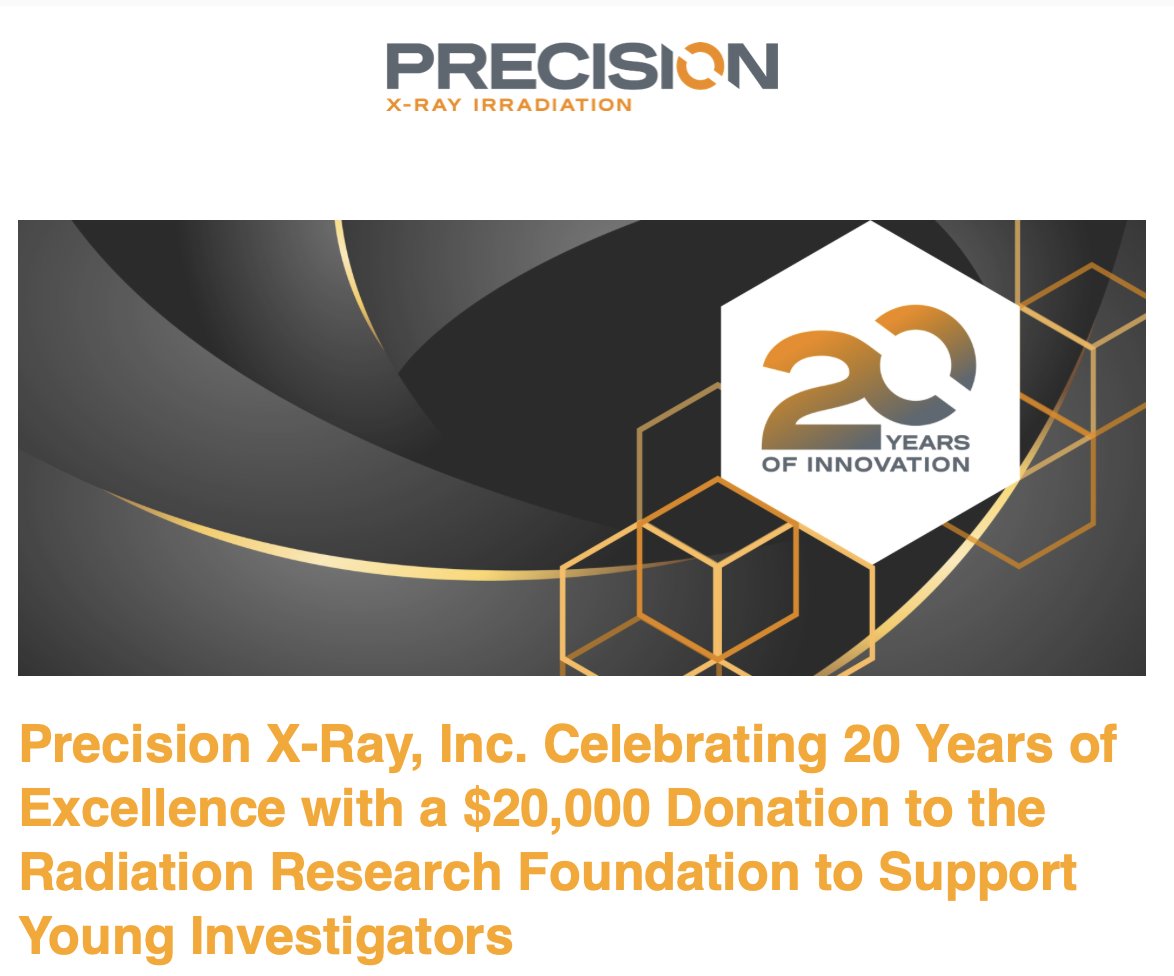 Jan Schuemann (@janposchuemann) on Twitter photo Did you get your PhD after 2013? 🔖
Here is a great opportunity for a Career Development Award sponsored by <a href="/precisionxray/">Precision X-Ray</a> and the <a href="/RRS_RadRes/">Radiation Research Society</a> Foundation.
For more info go to:
radres.org/mpage/RRFAwards
Thank you for the support and congratulations to 20 years <a href="/precisionxray/">Precision X-Ray</a>! 👏 Did you get your PhD after 2013? 🔖
Here is a great opportunity for a Career Development Award sponsored by <a href="/precisionxray/">Precision X-Ray</a> and the <a href="/RRS_RadRes/">Radiation Research Society</a> Foundation.
For more info go to:
radres.org/mpage/RRFAwards
Thank you for the support and congratulations to 20 years <a href="/precisionxray/">Precision X-Ray</a>! 👏