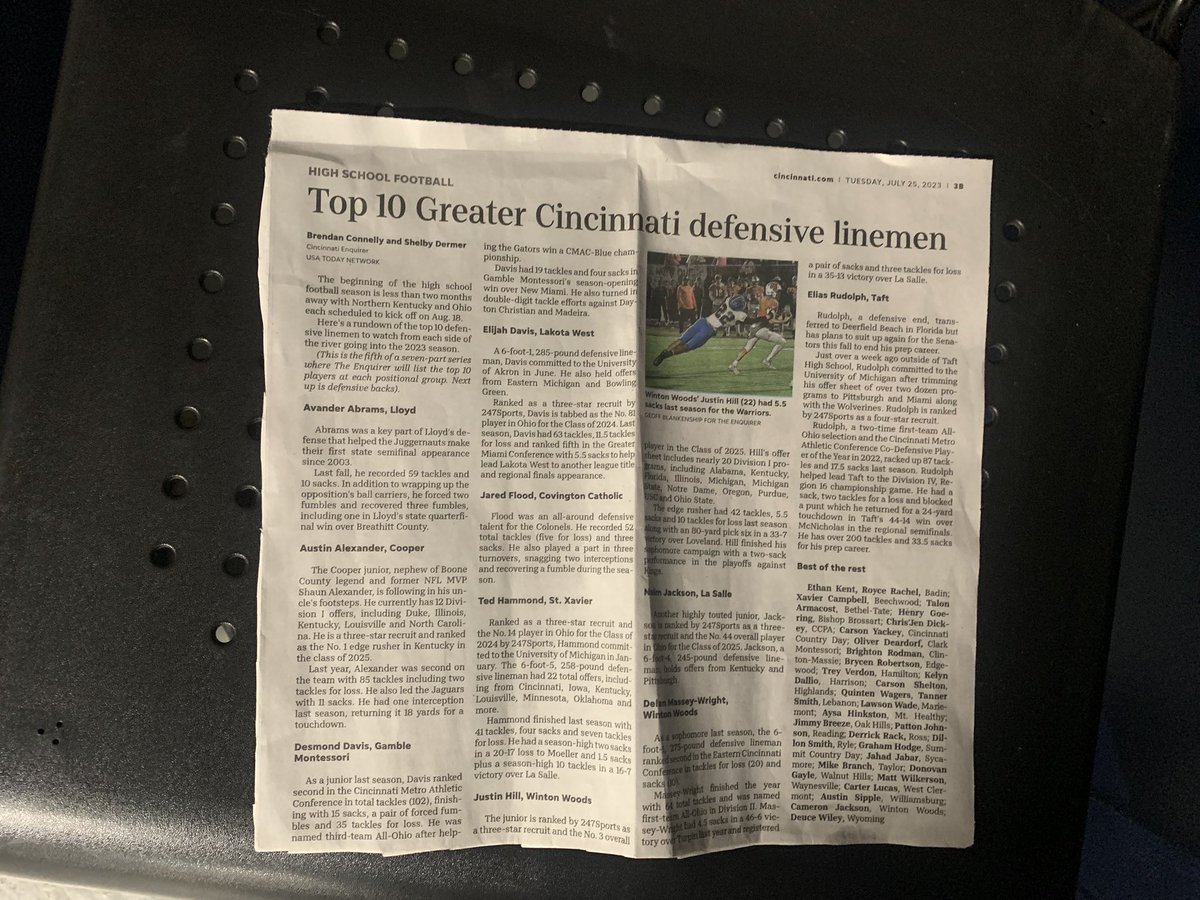 avander3a's tweet photo. Honoured to be recognized as a top 10 defensive linemen 
Cant wait for senior season ! https://t.co/8aSAmaTrtV
