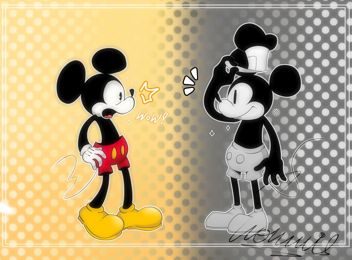 I drew these two silly boys ✨✨✨

(Im gonna miss this shorts...😔) 

#Fanarts #MickeyMouse
#drawing #Random #SteamboatSilly #TheWonderfulWorldOfMickeyMouse