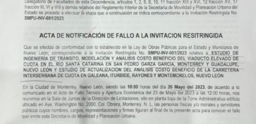cesarmty's tweet photo. 🔴⚡️"No vamos a construir nada sobre el lecho del Río Santa Catarina", asegura @FelixArratia.
Sin embargo, el proyecto por el cual el Estado asignó un contrato para la elaboración de estudios habla de un viaducto elevado en el Río Santa Catarina y no sobre Morones Prieto. https://t.co/qDvTeWKUa9