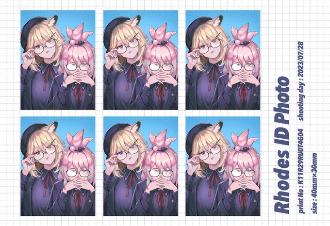 ギャルとオタクのなかよし証明写真 #アークナイツ