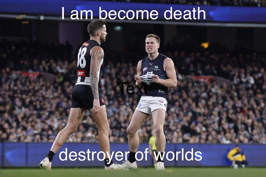 andrealdavid's tweet photo. #Baggers #AFLPiesBlues https://t.co/30jPNSEJ4n