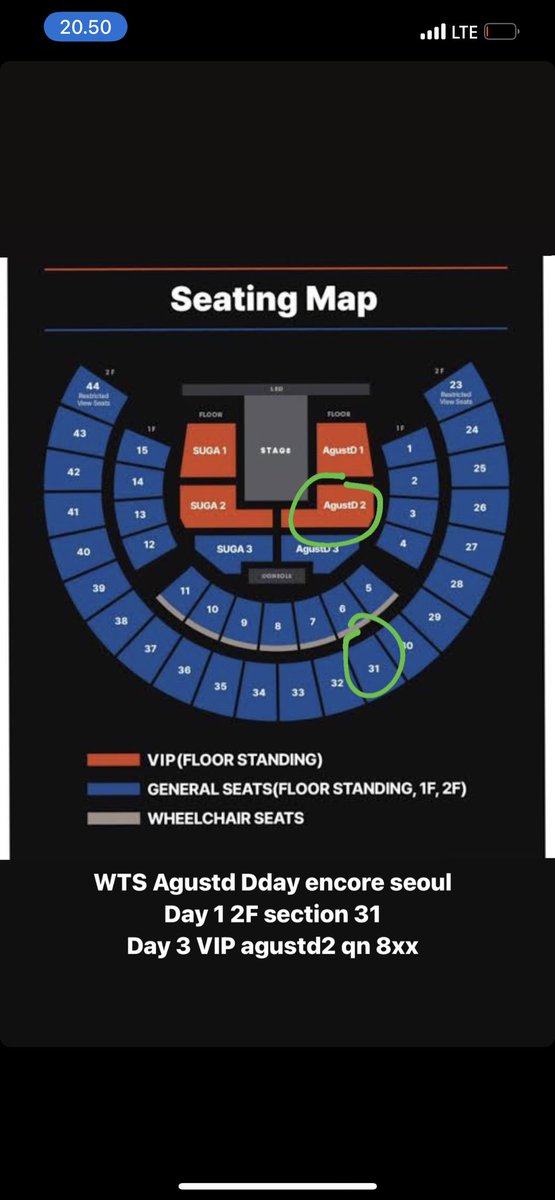 wts agustd dday encore seoul 
Day 3 vip agustd 2 qn 8xx
Atas nama sendiri
Dijual krn visa denied 
Makasih ges 

#AgustD_SUGA_Tour_in_Seoul #AgustD #ddayseoul #AGUST_D_2 #AgustD