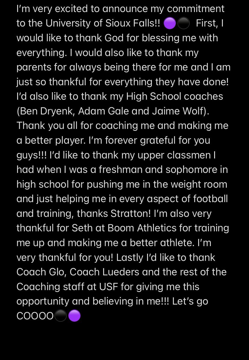 DaltonReiff's tweet photo. 100% committed! #GoCoo!! ⚫️🟣 https://t.co/3S1KCi5EAt