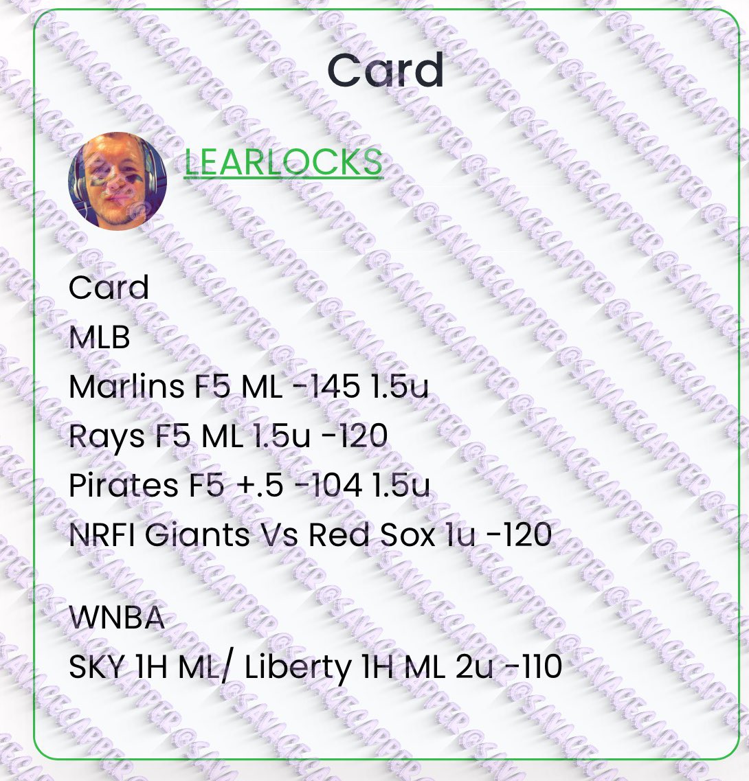 SavageCappers's tweet image. #LearLocks #GamblingTwitter