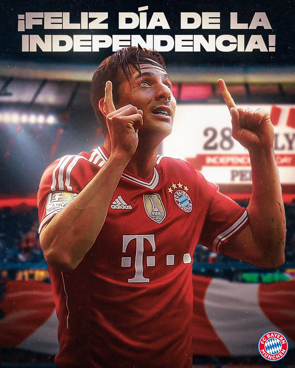 FCBayernES's tweet photo. 🇵🇪 ¡Feliz Día de la Independencia! 

A todos nuestros hinchas en Perú les mandamos todo nuestro cariño en este #28DeJulio ❤️ https://t.co/rx7afPqZSN