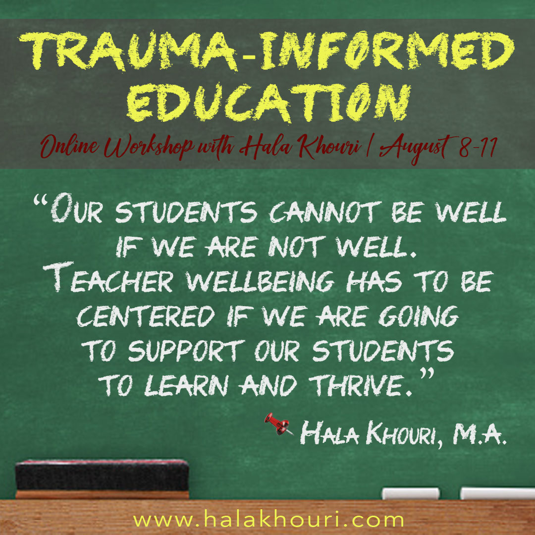 HalaYoga's tweet photo. When I talk about self-care w/educators &amp; non-teaching school staff, we focus on tangible ways to manage their energy + care for their nervous systems amidst stress &amp; overwhelm. If this resonates, join my online wrkshp Aug 8-11: Trauma-Informed Education https://t.co/PRYOdbvt5p https://t.co/irKCJ5J2l9