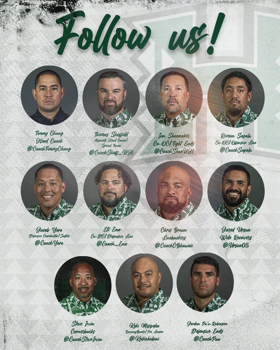 UH_FBRecruits's tweet photo. 🚨 2025's 🚨

You are up next. Make sure to give our staff a follow before August 1st and get your DM's open so that we can connect with you. We are pumped to get to know you! #BRADDAHHOOD @HawaiiFootball https://t.co/22WyHhyuJL