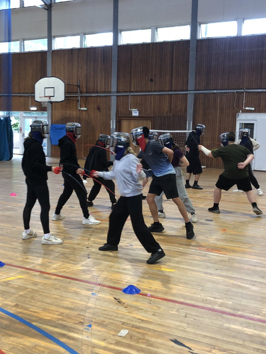 HVPoliceCadets's tweet photo. Final day of Summer ⛺️2023  @Kingswood Ashford. This morning #cadets enjoyed Fencing 🤺 - this afternoon up on High Equilibrium practicing their balancing skills!! Then all aboard  @rtaylor2004 🚐 back  to Herts!  A great week despite some 🌧️ days!
@HertsPoliceVol @NationalVPC https://t.co/2kGwjDDwgm