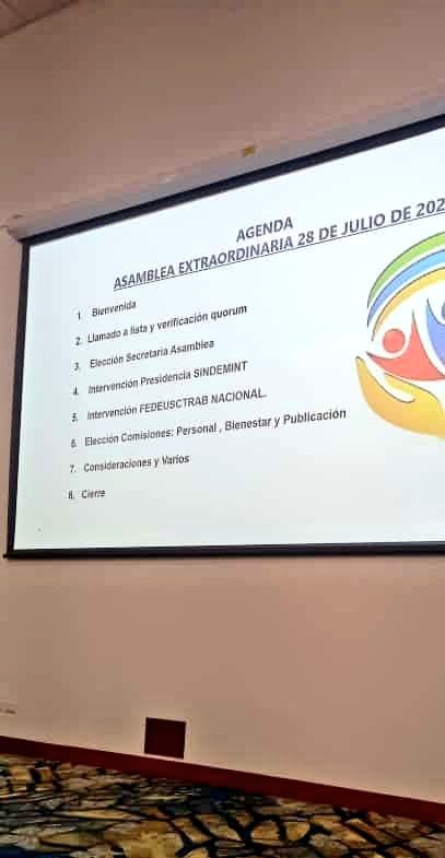 Sindemint1212's tweet photo. Asamblea Extraordinaria #pornuestrosderechos con el apoyo  de @usctrab @fedeusctrab nacional. https://t.co/JQJJpTImS7