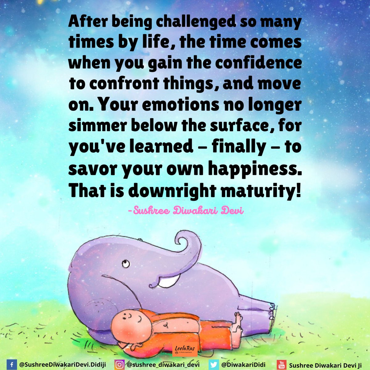 DiwakariDidi's tweet photo. ✨️ After being challenged so many times by life, the time comes when you gain the confidence to confront things, and move on. Your emotions no longer simmer below the surface, for you've learned - finally - to savor your own happiness. That is downright maturity!⚘️ https://t.co/HPXIDofVcv