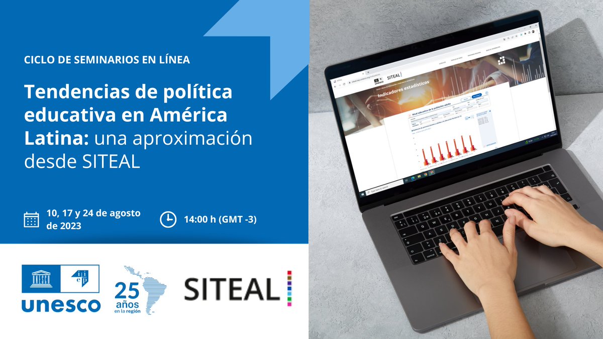 IIPEUNESCO_BA's tweet photo. 📣 Nuevo ciclo de seminarios en línea para reflexionar sobre el pasado, presente y futuro de las políticas educativas en la región

¡Conozca más e inscríbase para partipar! ➡️ https://t.co/oGp2XHgODH

#UNESCO #SITEAL #PolíticasEducativas https://t.co/Qgn6JVXG5F