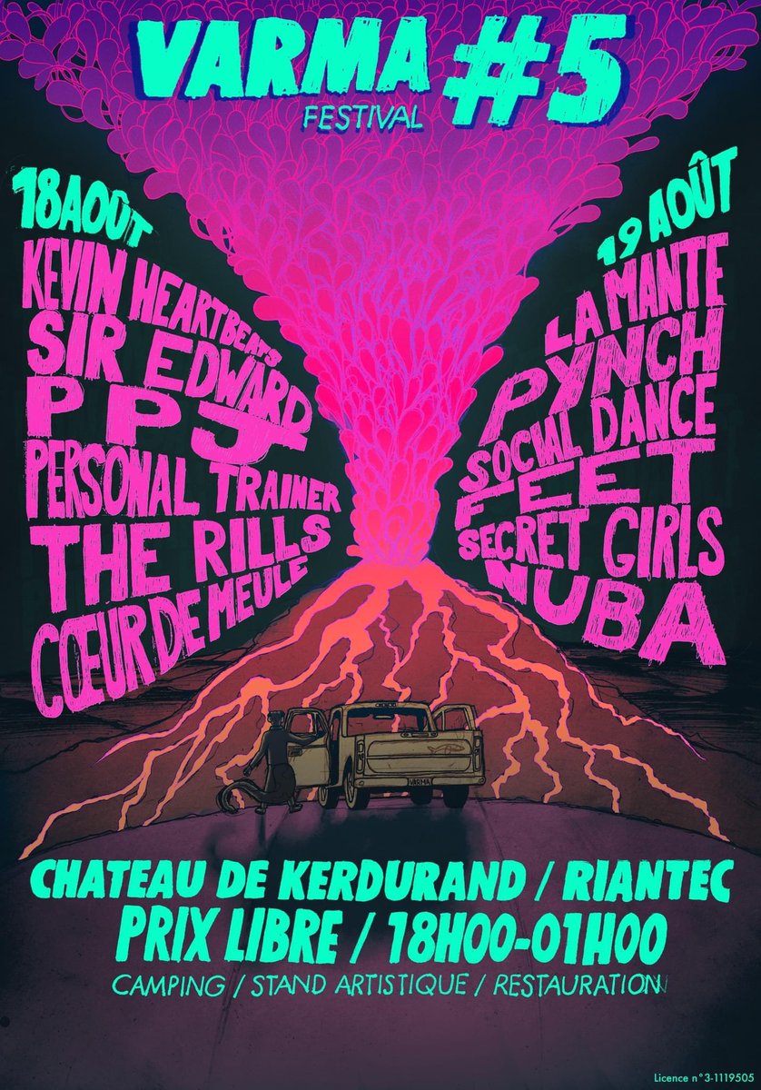 VARMAFestival's tweet photo. 🌋 [ VARMA! FESTIVAL #5 ] 🌋

Après une absence insoutenable, toute l'équipe - plus forte que jamais - a l'immense plaisir de vous annoncer la 5ème édition du VARMA! Festival 🦎 https://t.co/0ZyYH5SltK