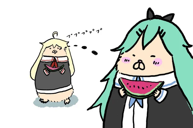 #みんなでデフォルメ絵をあげて幸せな気分になろうハムフォルメ多いけど 