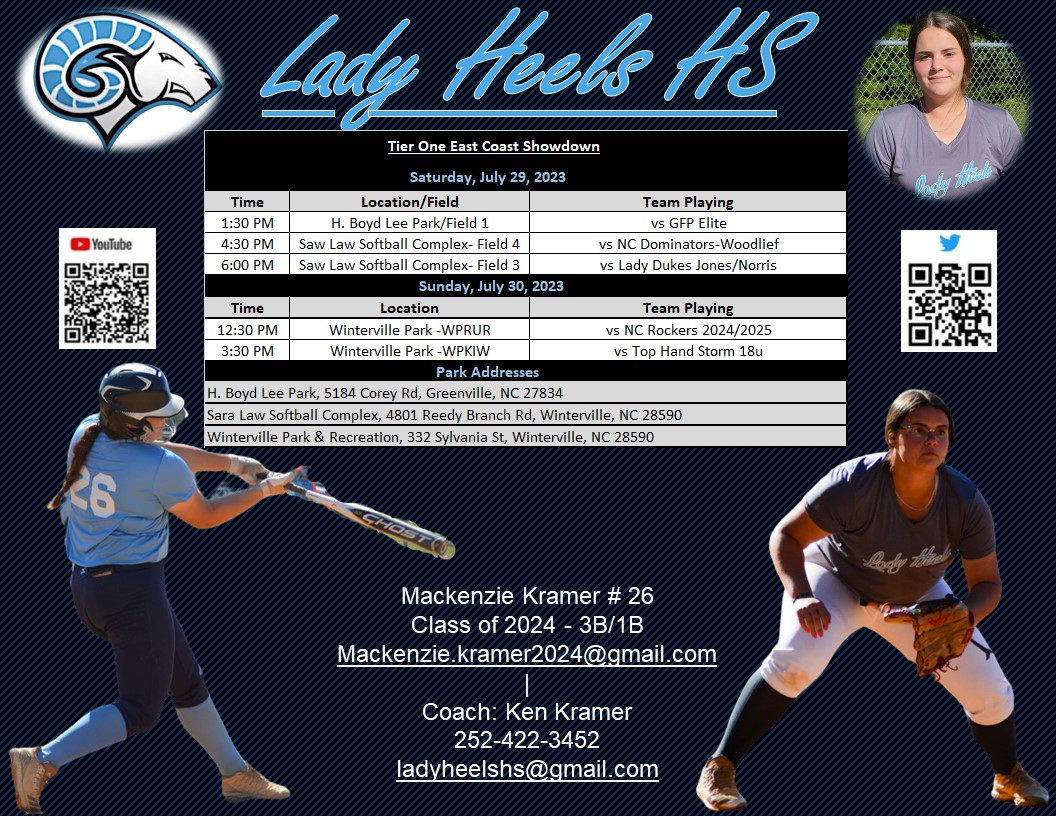 kramer2024's tweet photo. Games times for the Tier One East Coast Showdown. Can't wait to be back on the field with my girls!
@NCATSOFTBALL @coachrjholden @SUHornetsSB @CoachMoyerSU @MarymountSball @ShipSoftball @VixenSoftball @DelValSB @RandolphSB @MEJWhite17  @WillieSpaarks @CIUSoftball https://t.co/oAY4M17zdi