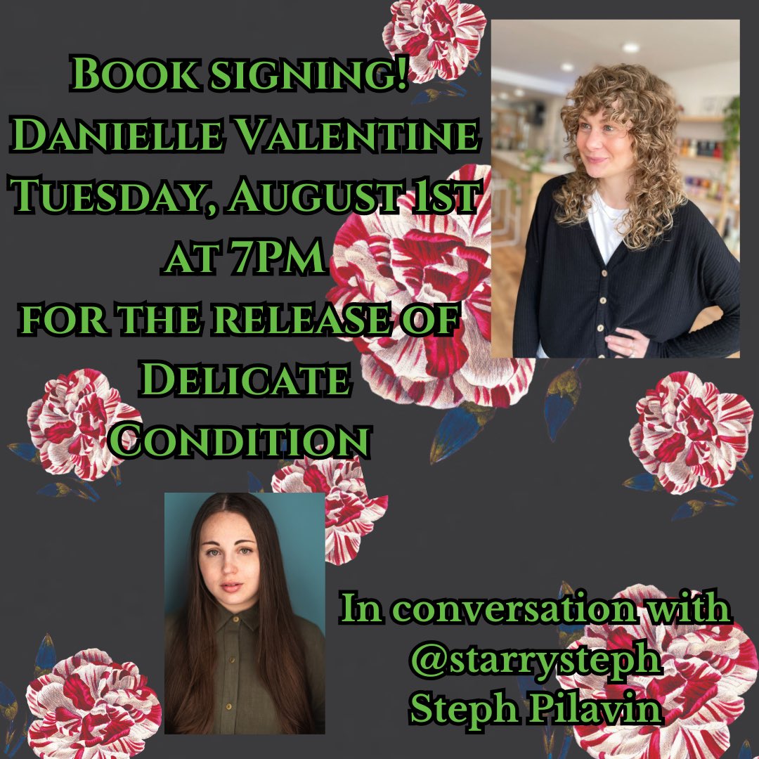 Only a few more days until Danielle Valentine will be here to sign and discuss her new book “Delicate Condition”
Call the store today for more details and to reserve your copy to purchase in store on Tuesday! 
#daniellevalentine #delicatecondition 
#booksigning #cliftonnj