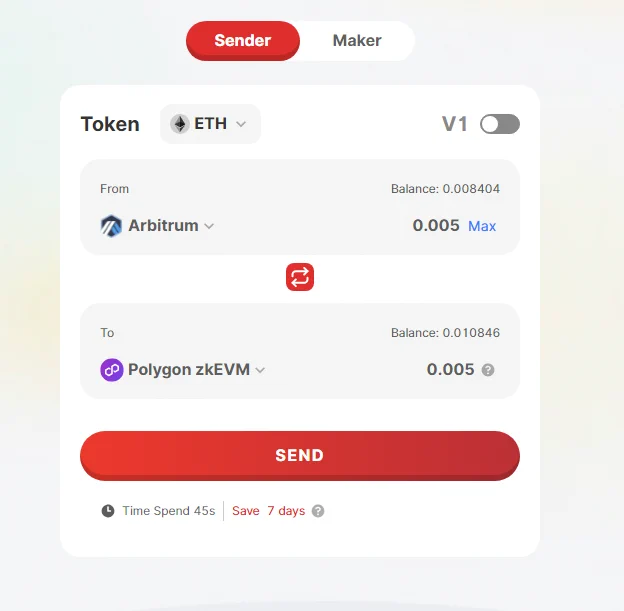 Amrish_devgan's tweet photo. π Bridge ETH to zkEVM π
1οΈβ£ Go to https://t.co/FAKUr3mNR5
2οΈβ£ Select source chain (I used Arbitrum)
3οΈβ£ Send ETH
It'll cost $0.1 and only take 45 sec to transfer ETH β³
Once ETH arrives, return to mint your NFT πΌοΈ
Happy bridging and minting! π« #BridgeETH #zkEVM
#OrbiterFinance https://t.co/WQbGBdHYha