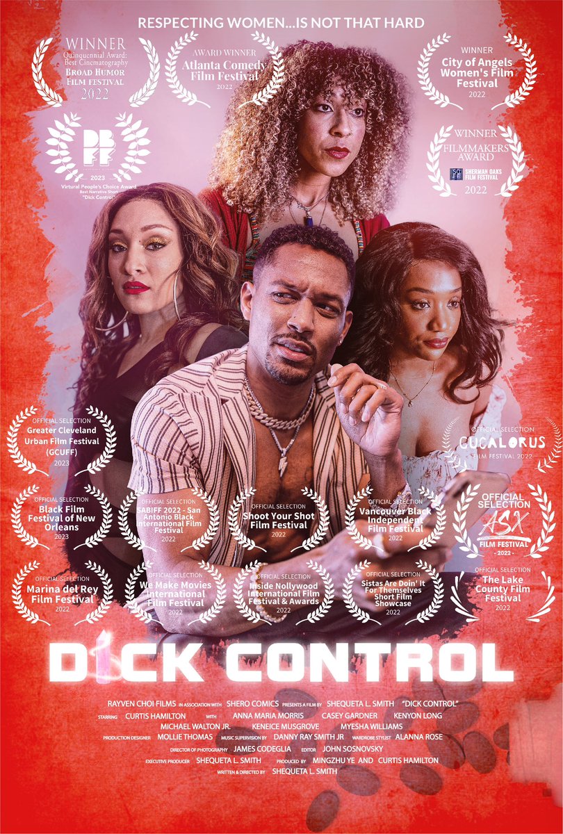 RayvenChoi's tweet photo. This film has taken home FIVE TROPHIES in the past 11 months. In September, we’re headed to Cleveland for the @GCUFF with the hopes of taking home trophy number SIX! I hear Cleveland ROCKS…we’re gonna see about that! 😃 #shortfilm #indiefilm #cleveland #dickcontrol #misogyny https://t.co/GWYXcWJtjR