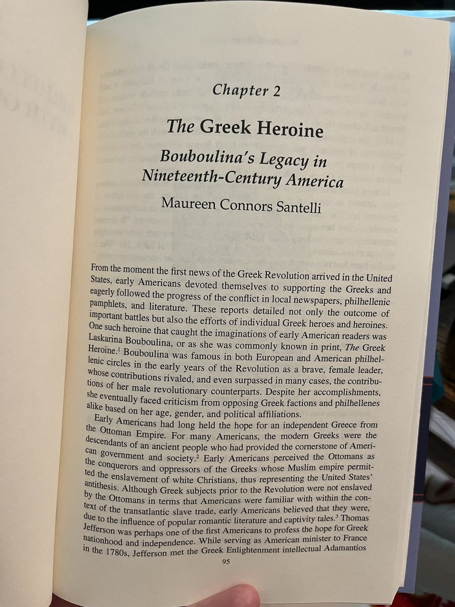 MECSantelli's tweet photo. I had a great mail day! The book I wrote a chapter for on Greek Revolutionary Bouboulina and heroines of the American Rev arrived! Love the cover art! So great to finally have this in hand! #bouboulina #greekrevolution @womnknowhistory https://t.co/BZl6cETBRV