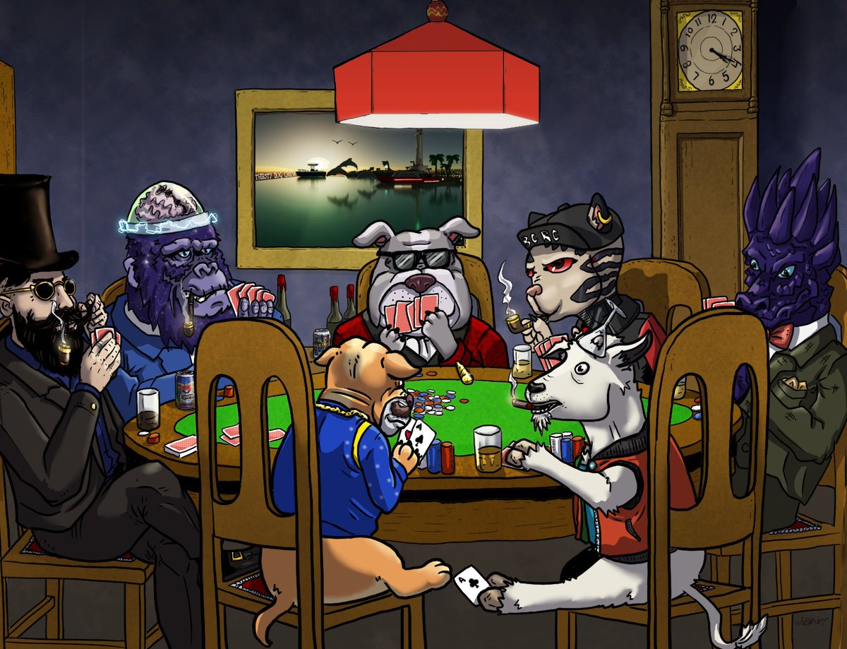 <a href="/ThirstyDogCrew/">Thirsty Dog Crew</a> weekly TDC holder's poker game -Sun, 7/30, at 10 pm UTC

This weeks prizes include NFTs from <a href="/ADragonAlliance/">Ancient Dragon Alliance</a> <a href="/ogbearsNFT/">OGBears | P2E Metaverse</a> <a href="/DeadRabbitRS/">Dead Rabbit Resurrection Society</a> @ThoseAMAs @realspacepugs #Adanaut <a href="/BlurryKits/">Blurry Kits Lounge</a>

Weekly poker game for all holders of  a Thirsty Dog Crew NFT

#bestprizes #CNFT