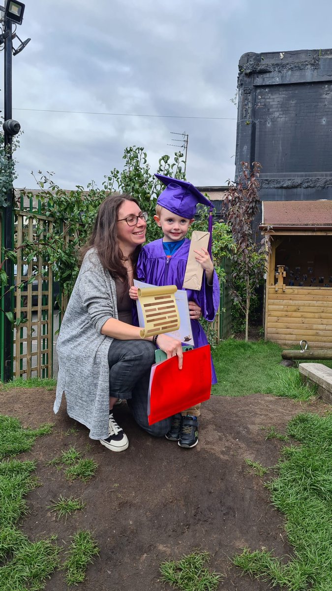 A very important graduation happened today, and he even graduated in the same colour robe as his mama 💚 Congratulations Alex on your nursery graduation!