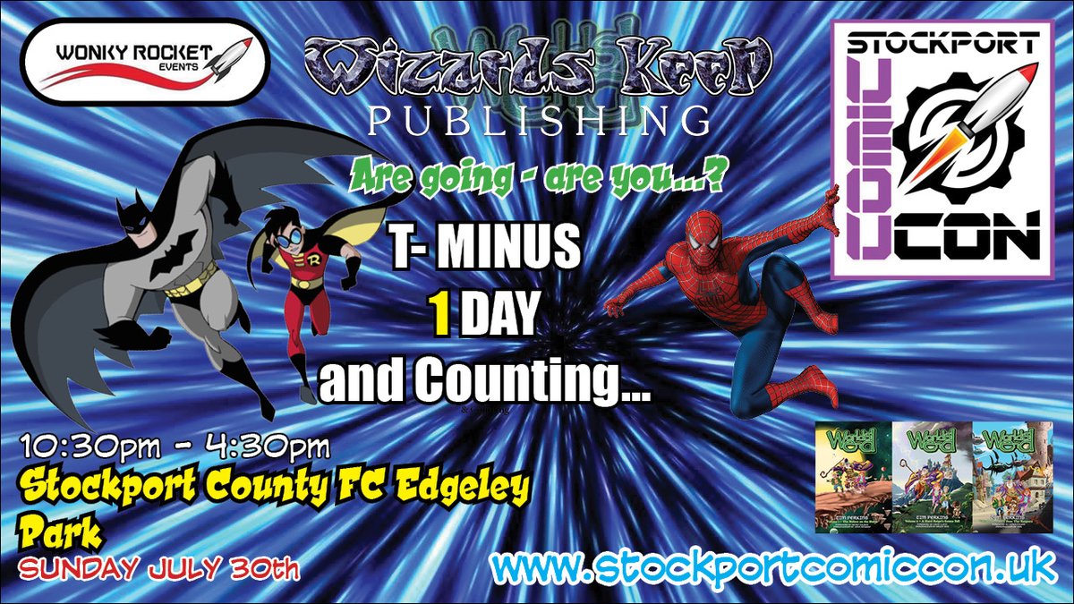 The Mighty Stockport Comic Con is almost upon us.
See you all soon, Folks.
🧙‍♂️🐕🐕
