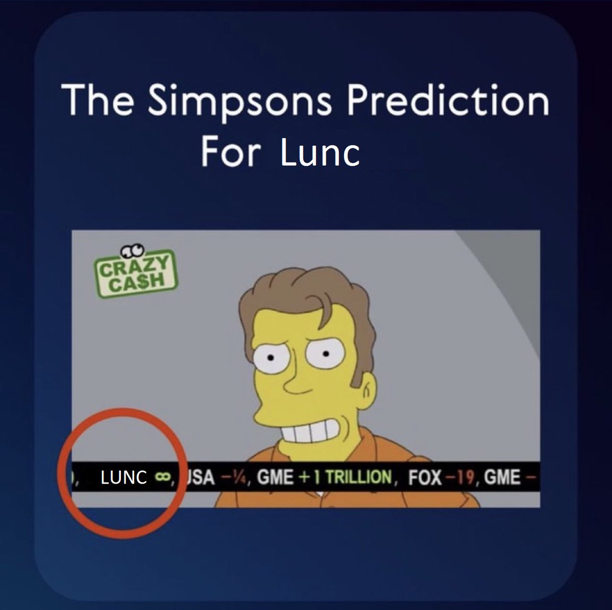 Simpsons predicting the #LUNC price!