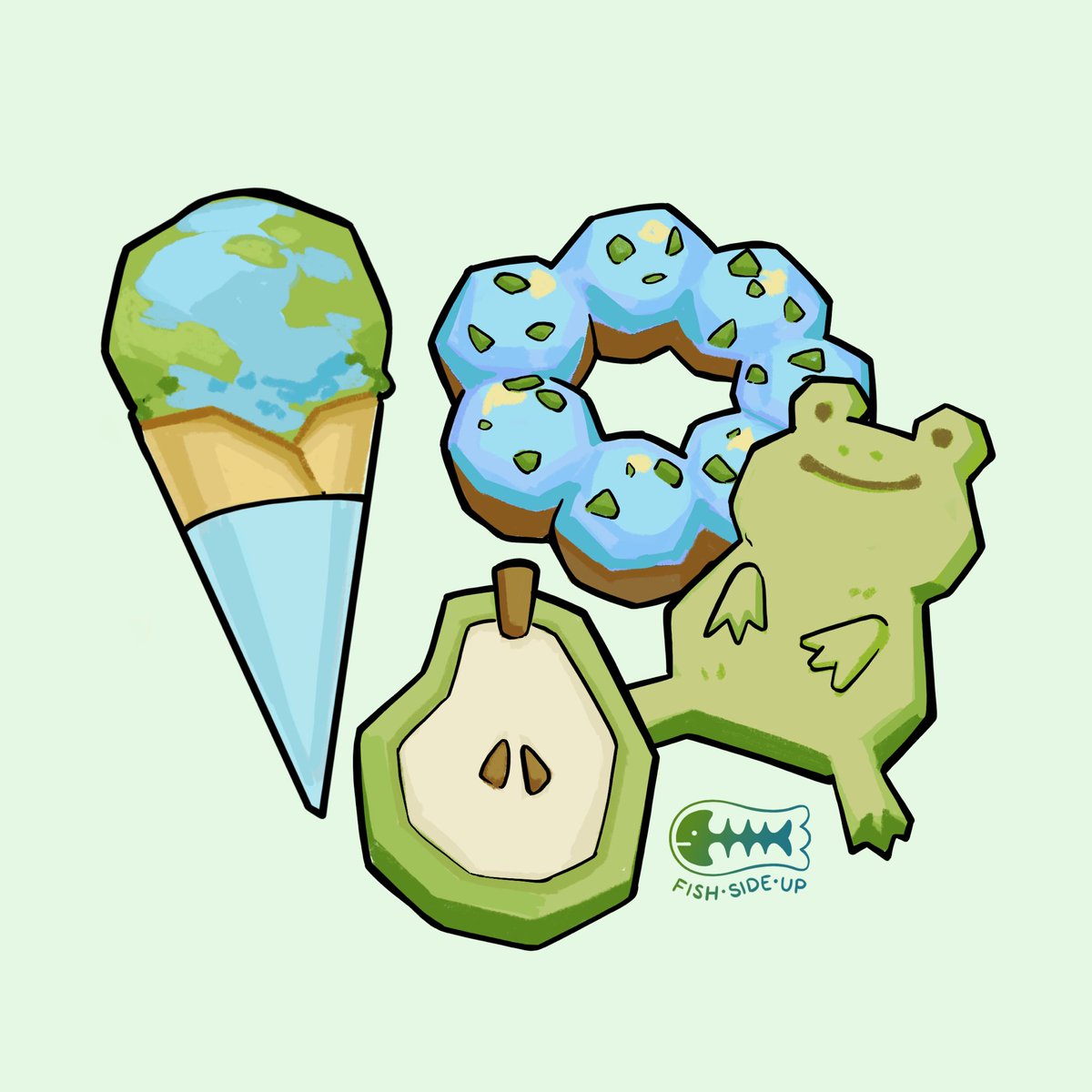 fishsideup's tweet photo. 🐸 Froggy foods🍦 https://t.co/H1hp8jdU1u