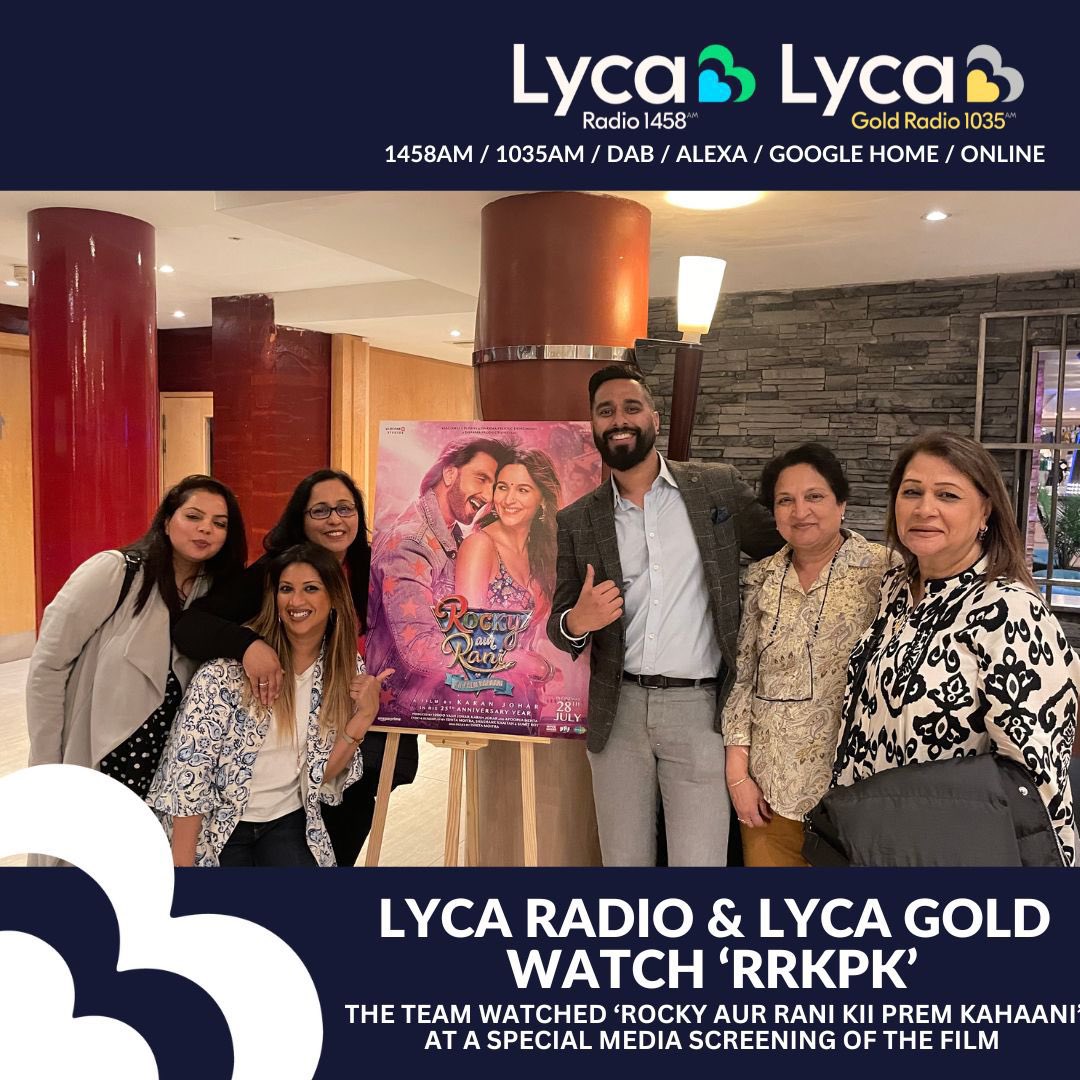 Our team watched #RockyAurRaniKiiPremKahaani #London 🇬🇧 
I must say the Chatterjee’s were outstanding <a href="/utterlyChurni/">Churni Ganguly</a> <a href="/tota_rc/">Tota Roy Choudhury</a> ♥️
#RanveerSingh has really grown as an actor and done a fab job
#AliaBhatt ‘s Sarees are beautiful and her smile cute 
<a href="/AzmiShabana/">Azmi Shabana</a> <a href="/aapkadharam/">Dharmendra Deol</a> 👌🥰