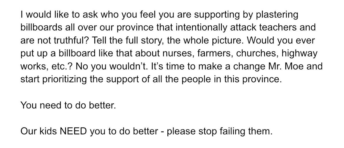 My letter to <a href="/PremierScottMoe/">Scott Moe</a>, it’s long and I’m not sorry. We need a change in #saskatchewan classrooms now! #MakeNoise4Ed