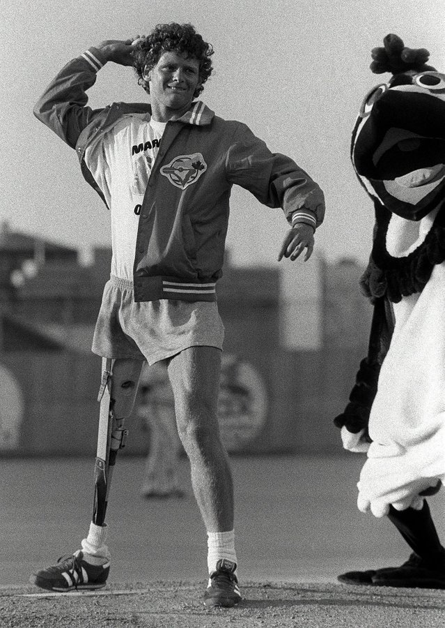 Please take a moment to remember Terry Fox who would've turned 65 today.  

In every Canadian dictionary, there should be a photo of Terry beside the word "hero."  

Photo: Toronto Star, Toronto Library Digital Archives